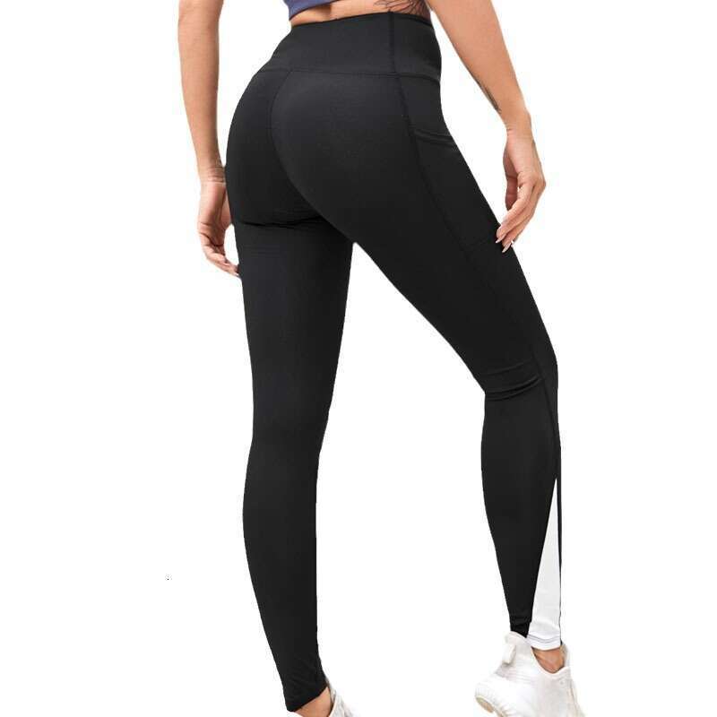 Women Yoga Pants New Leg Splicing Running Pants Waist And Hip Lifting Yoga Clothes Fitness Exercise Naked Tight Leggings XY