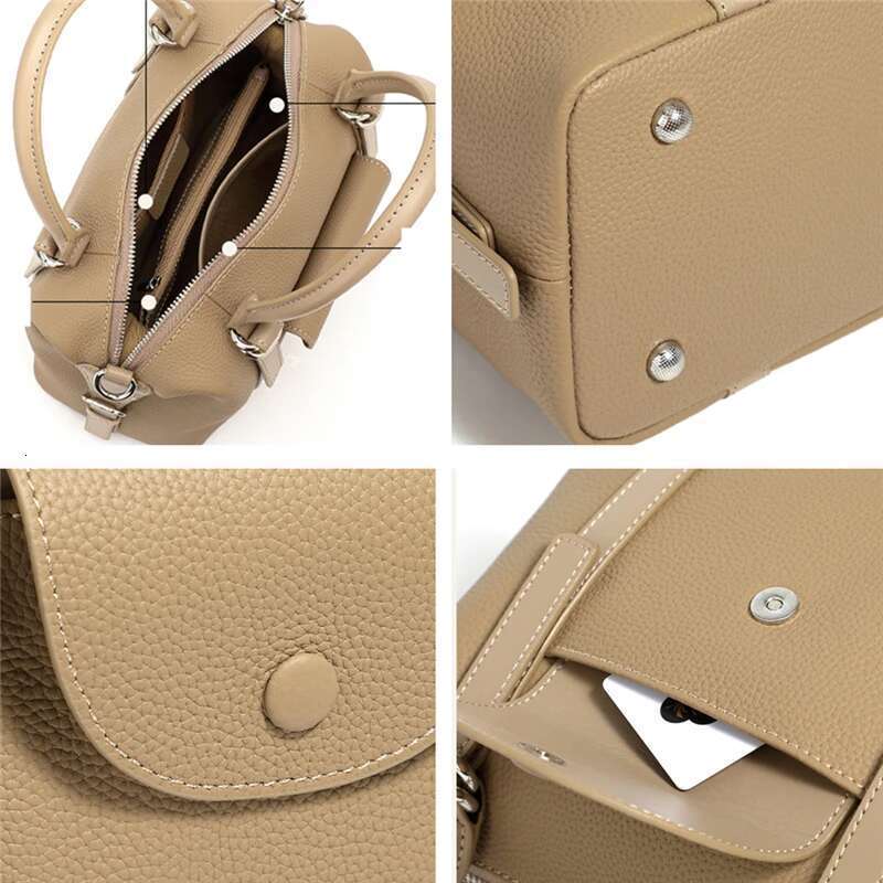 Vintage Genuine Leather Pillow Tote Shoulder Bags For Women 2025 Designer Crossbody Purses Work Ladies Handbags