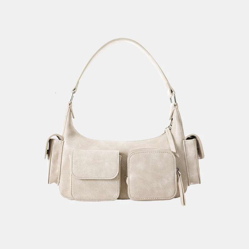 Retro Ladies Shoulder Underarm Bags Leather Vintage Fashion Trendy 2024 New Womens Purses And Handbags Brand Y2k