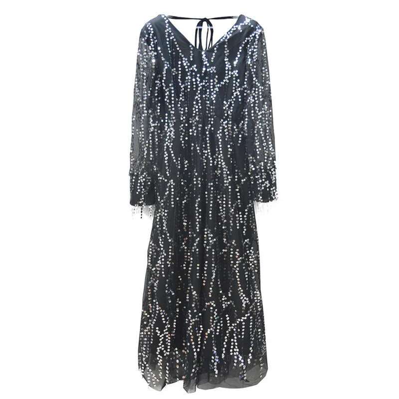 Dongdumaoyi Sexy Jurk Met V Hals En Pailletten Franjes Voor Dames Sexy Comfortabel Waard Om Te Hebben