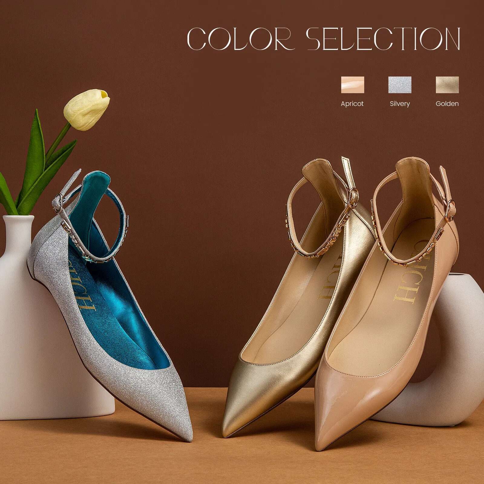 Banquet Business Design Women's New Bright Low Heel Shoes