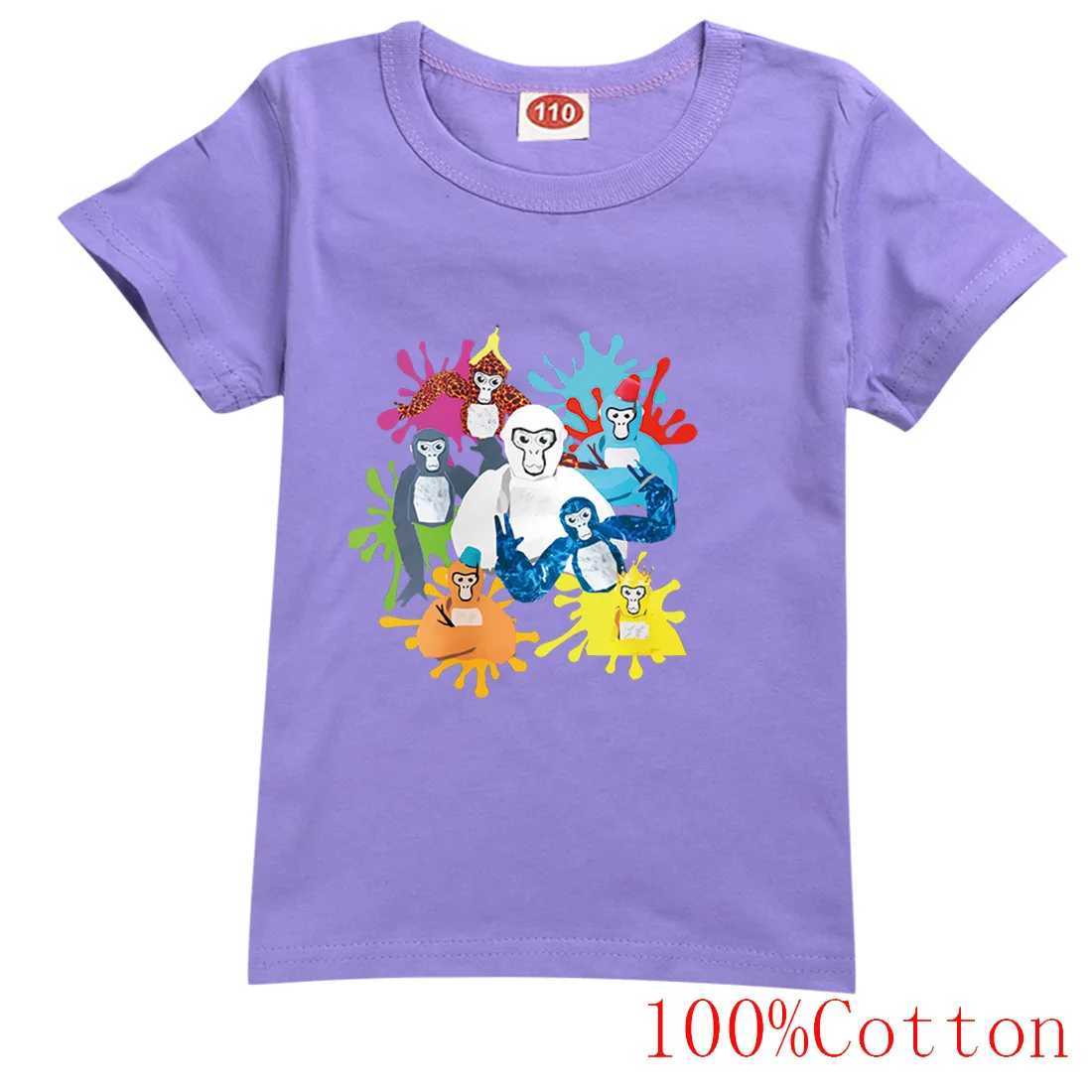 Gorilla Monkey Tag VR Game T-shirt for Boys Summer Short sleeved T-shirt for Children Video Game Lover Game Lifestyle Graphic T-shirt for Girls Top X2