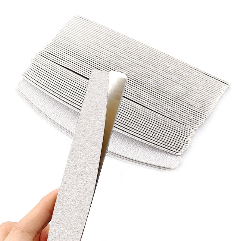 50Pcs/Lot Replaceable Nail File Strong Sandpaper Pedicure Limes Professional Removalble Pads With Metal Board For Manicure Tools 250324