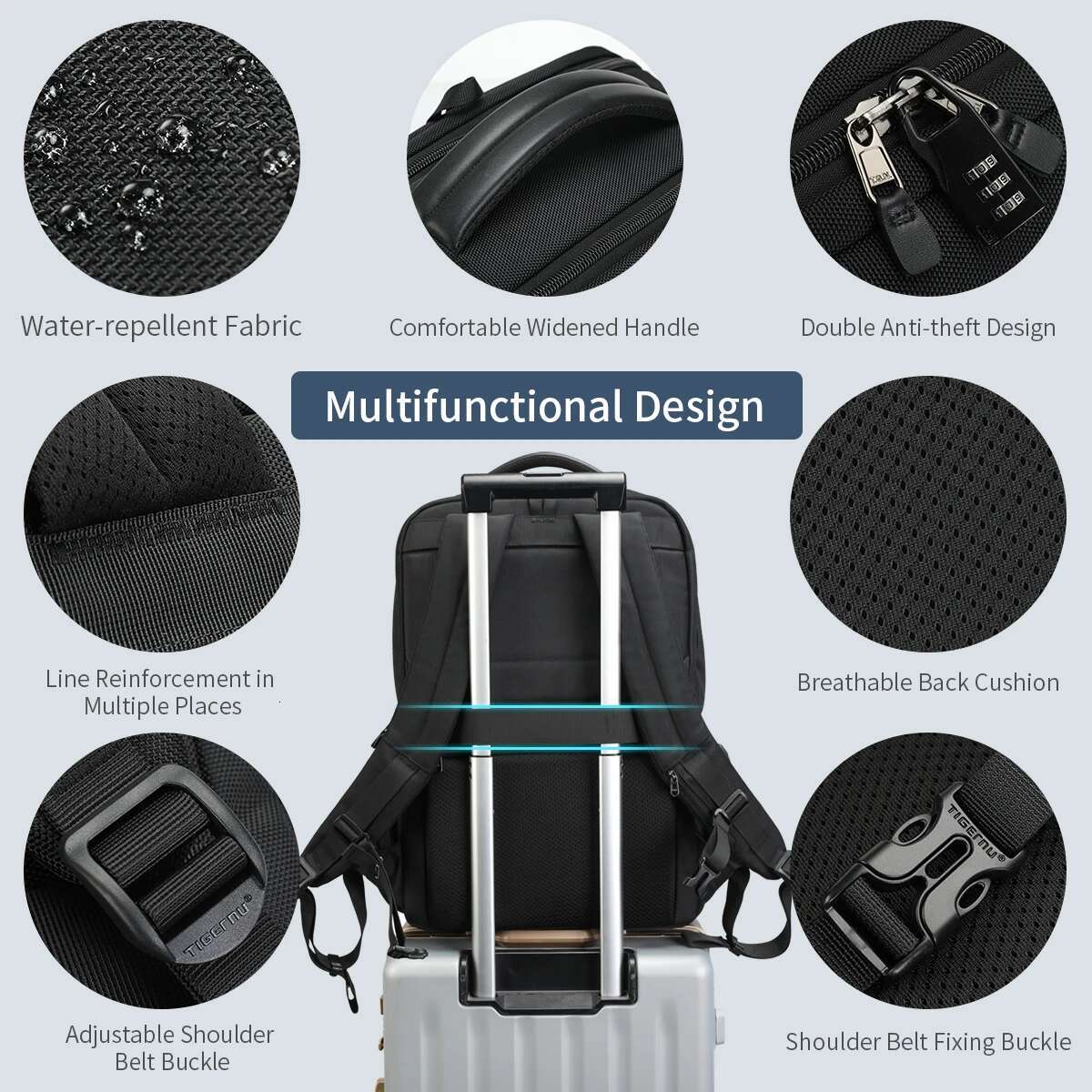 Lifetime Warranty 14-15.6-17Inch Laptop Men Travel Backpacks Bag For College Business Male Backpack