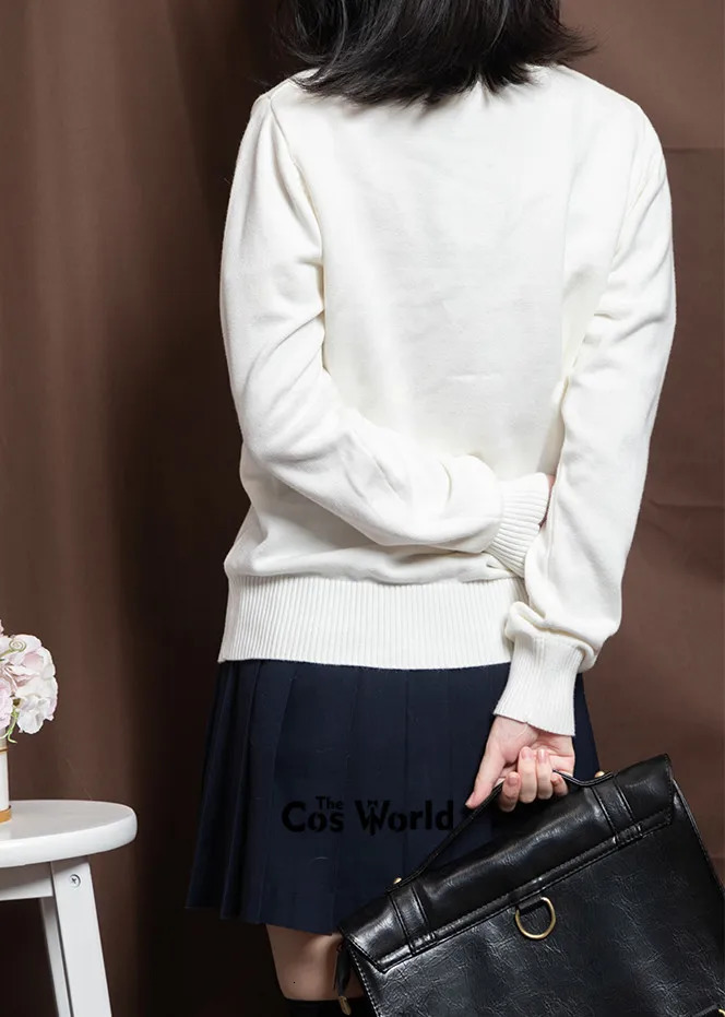 XSXXL Spring and Autumn Womens Long sleeved Knitted Cardigan Vneck Sweater Jacket Suitable for JK School Uniform Student Clothing 250326