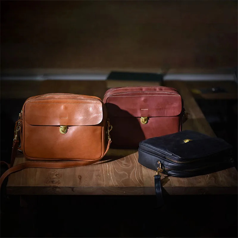 PNDME Retro y Genuine Leather Mens Messenger Bag Handmade Outdoor Leisure Day Natural One Layer Cowboy Shoulder 250326
