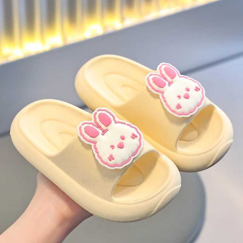 Slipper Cartoon rabbit bear boy girl slider summer EVA soft bottom slider childrens indoor non slider childrens beach shoes S25326