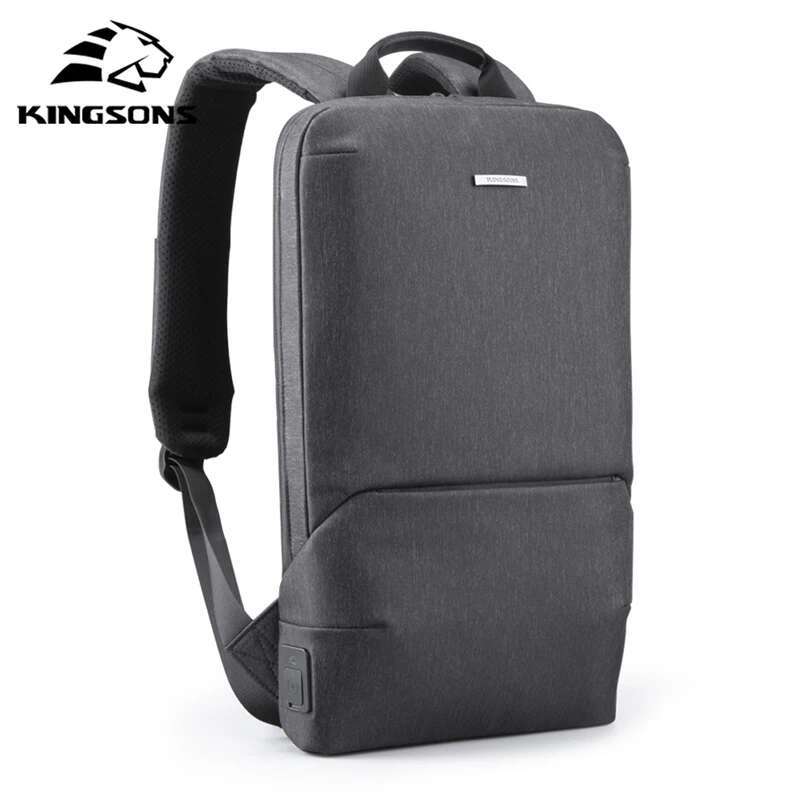 Kingsons Men Business Travel W/ Type-C USB Charging 15.6 Inch Laptop Backpack Fashion School Bag For Teenage Boys