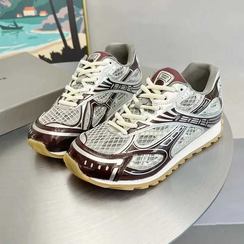 Fashion Chunky Heel Platform Unisex Shoes Designer Luxury Flat Heel All Match Casual Trainers Mixed Color Sport Sneakers FemaleC250327