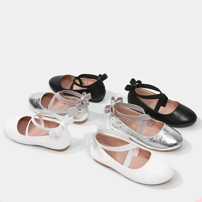 3 To 12 Gold Baby Girl Christmas Shoes Party Performance Ballet Flats Slip on Boat Shoes for Girls Dress Ballerinas Girl Shoe 250326