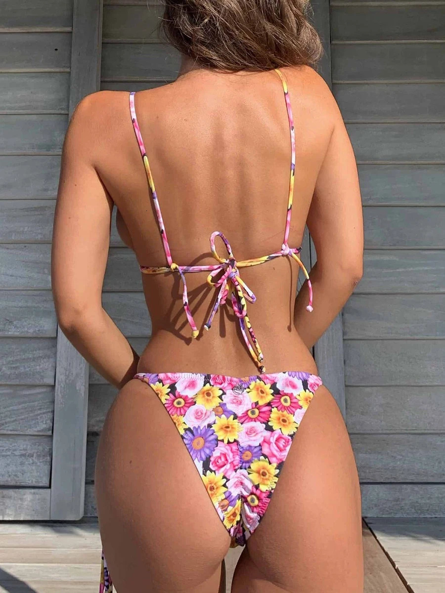 Sexy womens bikini mini set push up swimsuit thong Brazilian twopiece Biquini beach 250327