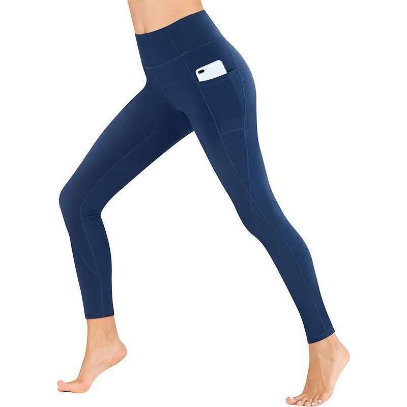 Women Yoga Pants Fashionable Women S High Waisted Yoga Pants With Pockets Dance Training Fitness Leggings Elastic Pants XY