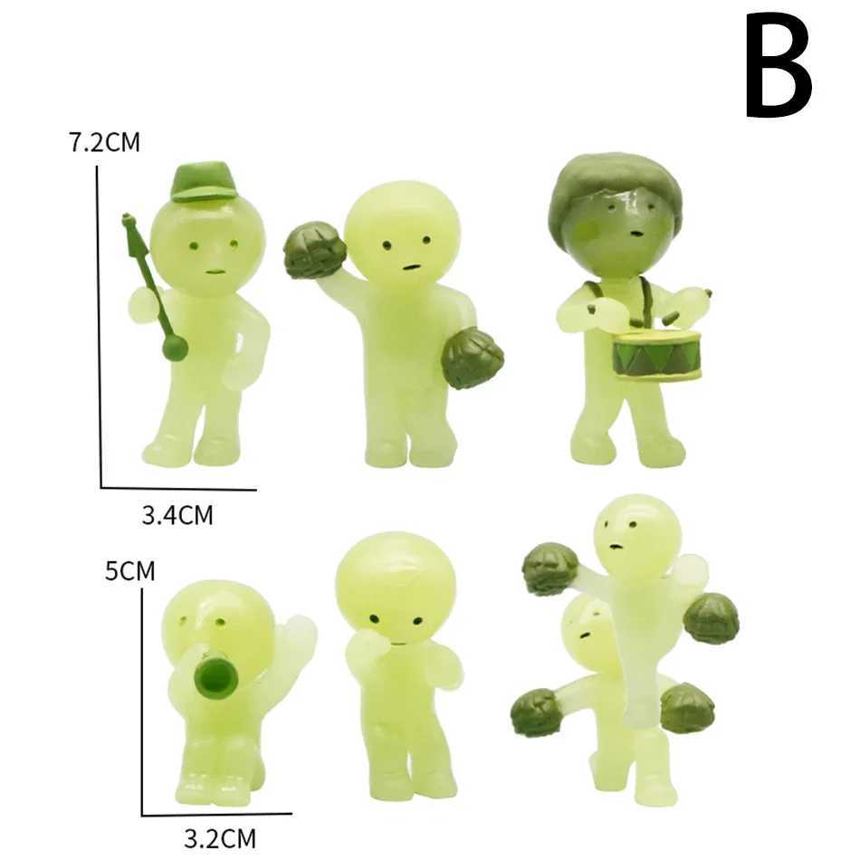 Smiski blind box mysterious box Noctilucent green doll action picture model toy decoration childrens Christma birthday surprise gift X250327