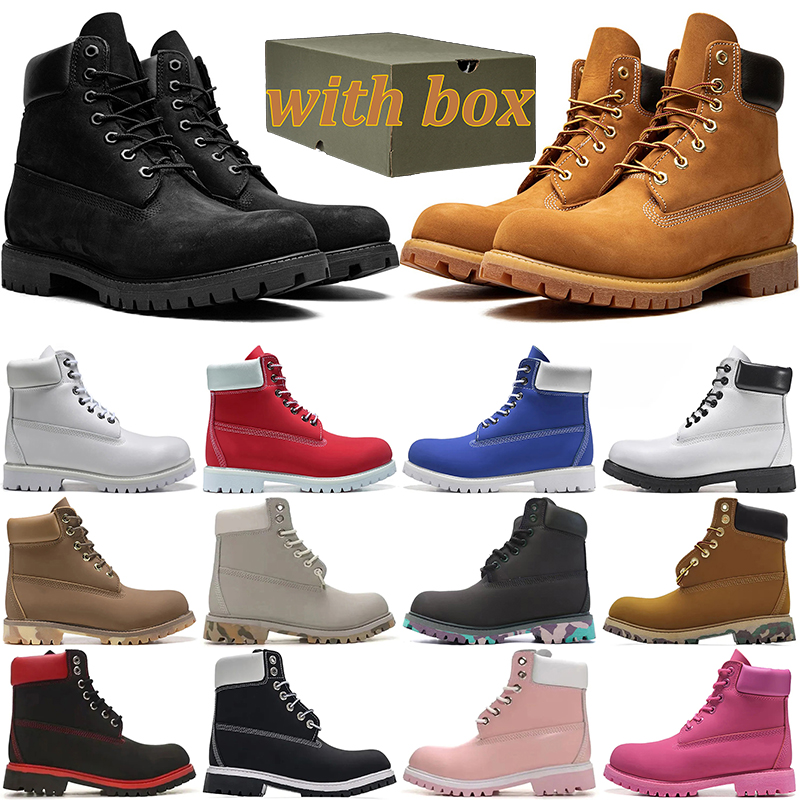 designer shoe With Box Designer Boots Cowboy White Black Blue Pink Orange Hiking Booties Men Women Winter Shoes tan bottom Platform Half tims Boot 64