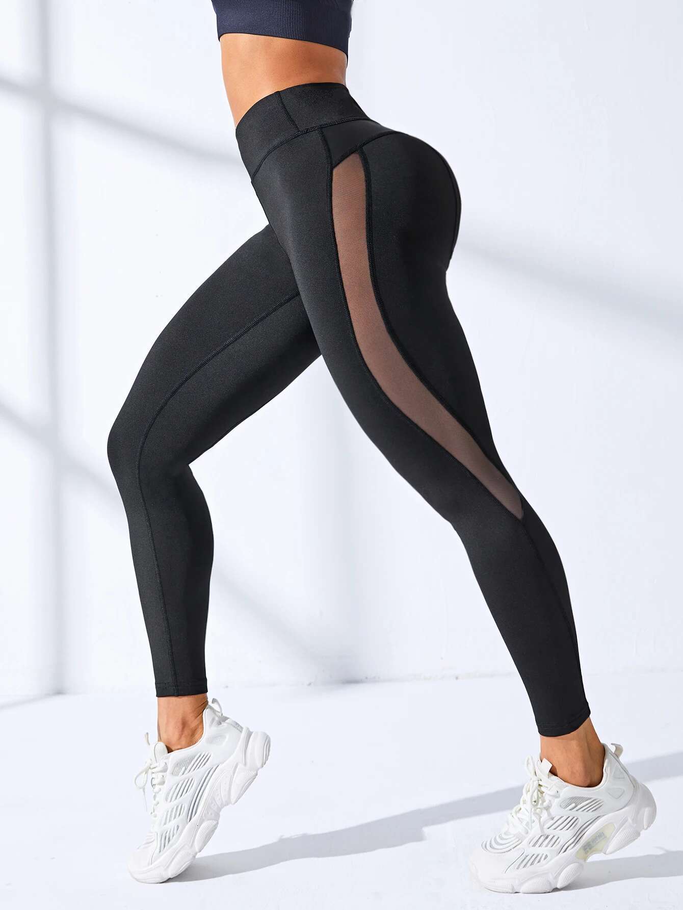 Women Gym Yoga Butt Lifting High Waist Quick Dry Sports Pants With Elastic Waistband Exercise Trousers Workout Leggings