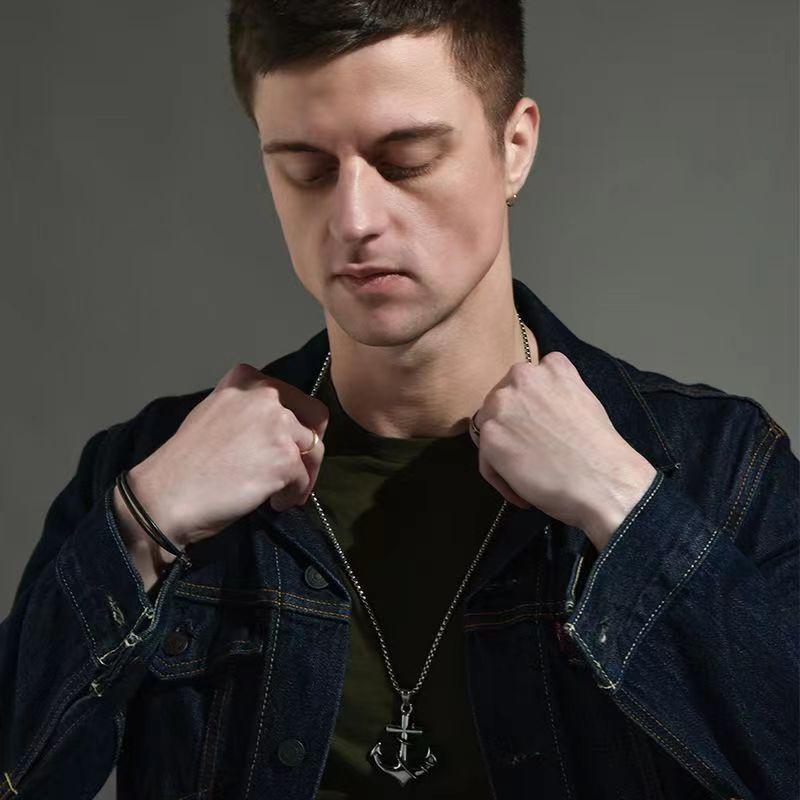 Caribbean Pirate Ship Anchor Necklace - Retro Trendy Pendant