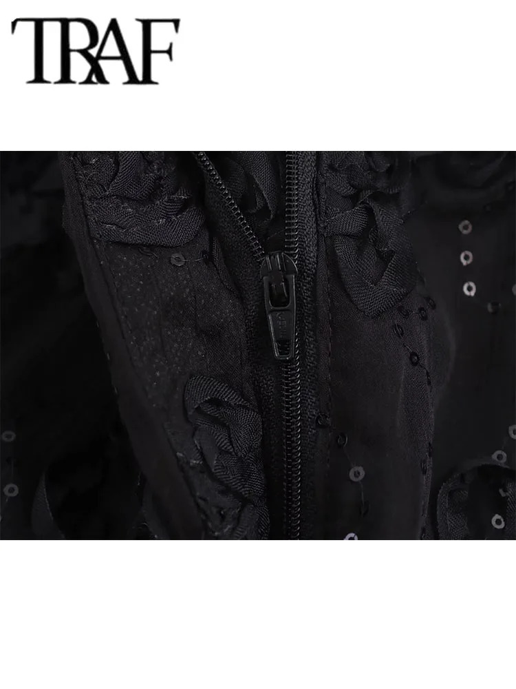 Glitter pants set for women 2piece transparent jacket womens elegant 250326