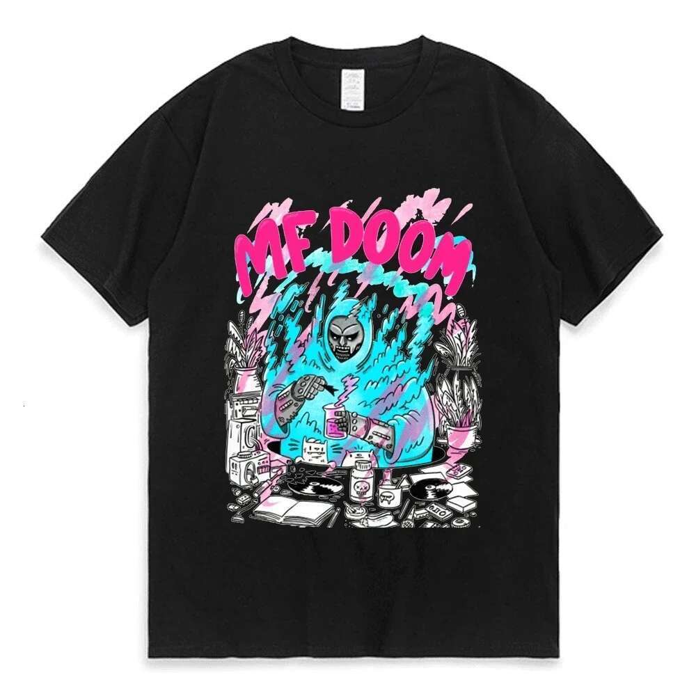 Men s and women double sided printed T shirt fashionable loose top high quality short sleeved clothing