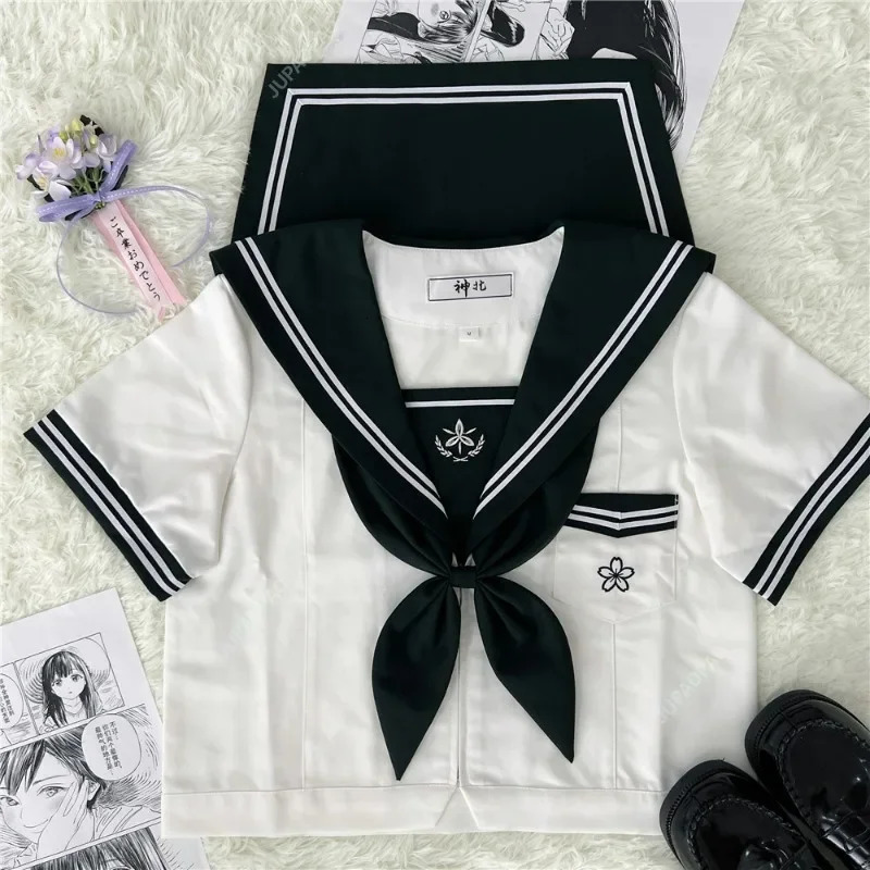 Japanese Girls School Uniform Costume Role Playing Anime Ladies Lolita Sailor Skirt Cute Ins Style 250326