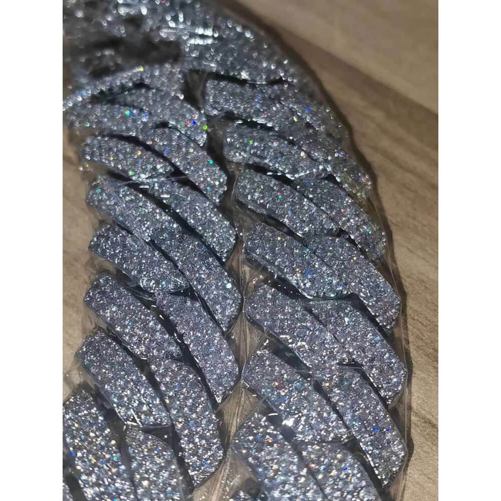 Necklace chain cuban k chainewelry dia gold necklace 20mm Width 3 Row hop hip jewelry iced Out moissanite dias