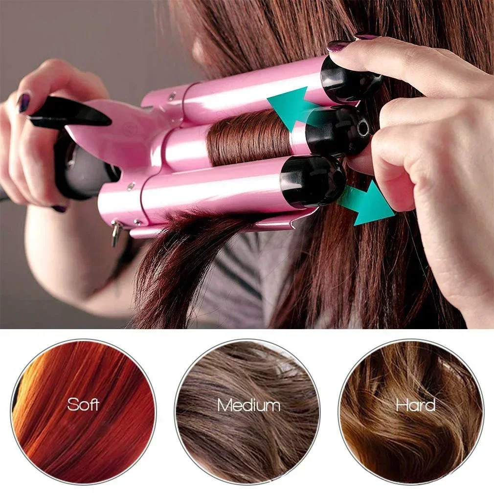 Professional Hair Curling Iron Ceramic Triple Barrel Hair-Curler Irons Hair Wave Waver Styling Tools Hair Styler Wand for Woman 250324