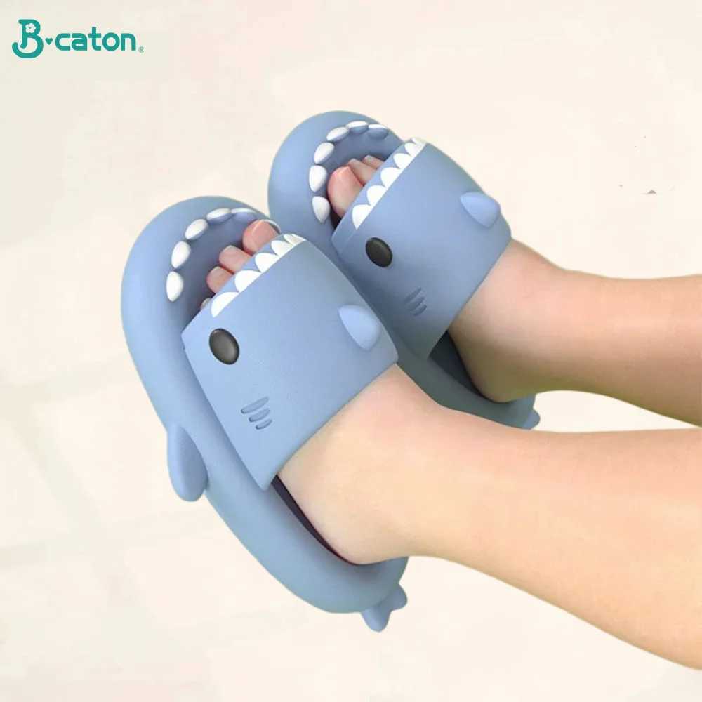 Slipper Childrens shoe slider shark flip soft bottom cartoon slider womens mens bathroom sandals EVA anti slip childrens shoe sandals S25326