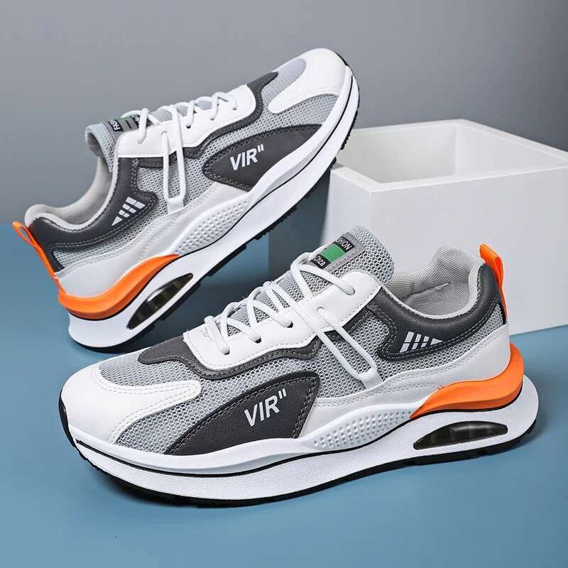 Summer New Breathable Mesh Sports Running Casual Height Increasing Trendy Shoes Rubber Sole EVA Pad Men's Sneakers