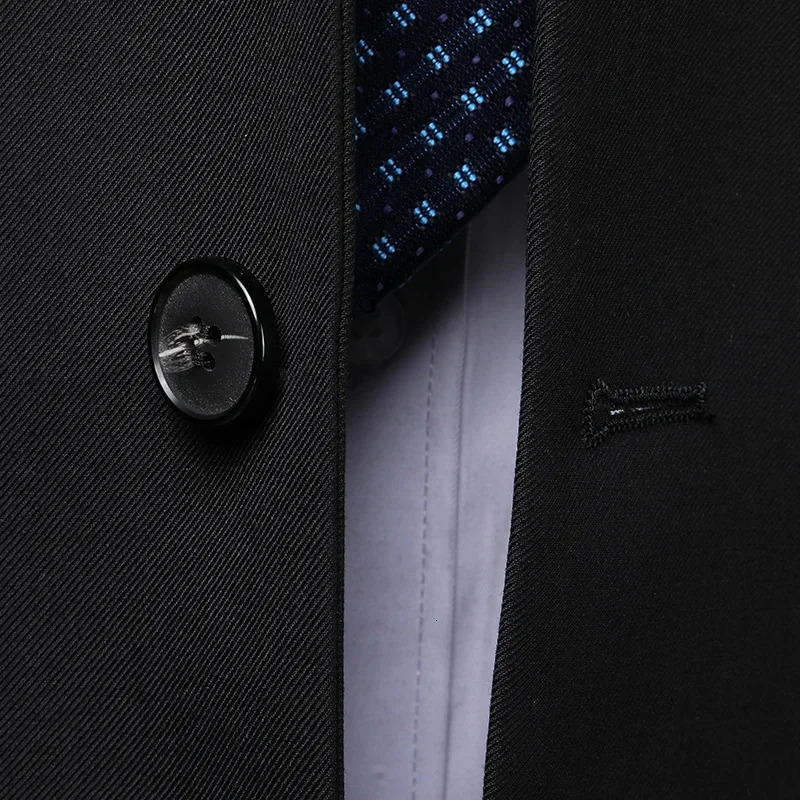 8XL BlazerTrousers Mens Korean Edition Elegant Fashion Simple Leisure Gentlemans 2Piece Set 250326