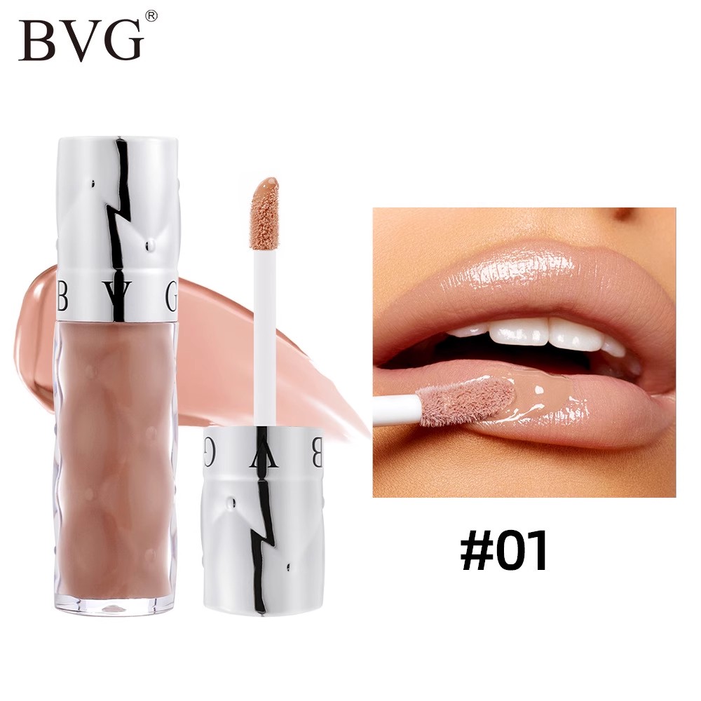 Moisturizing glass lip gloss set, lip gloss, mirror finish lipstick, non stick, non fading cup