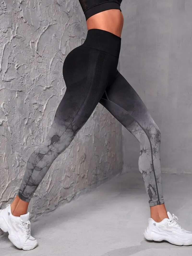 Yoga Pants Women Seamless Push Up Sports Fiess Joggings High Waist Gym Workout Scrunch Tie Dye Running Leggings