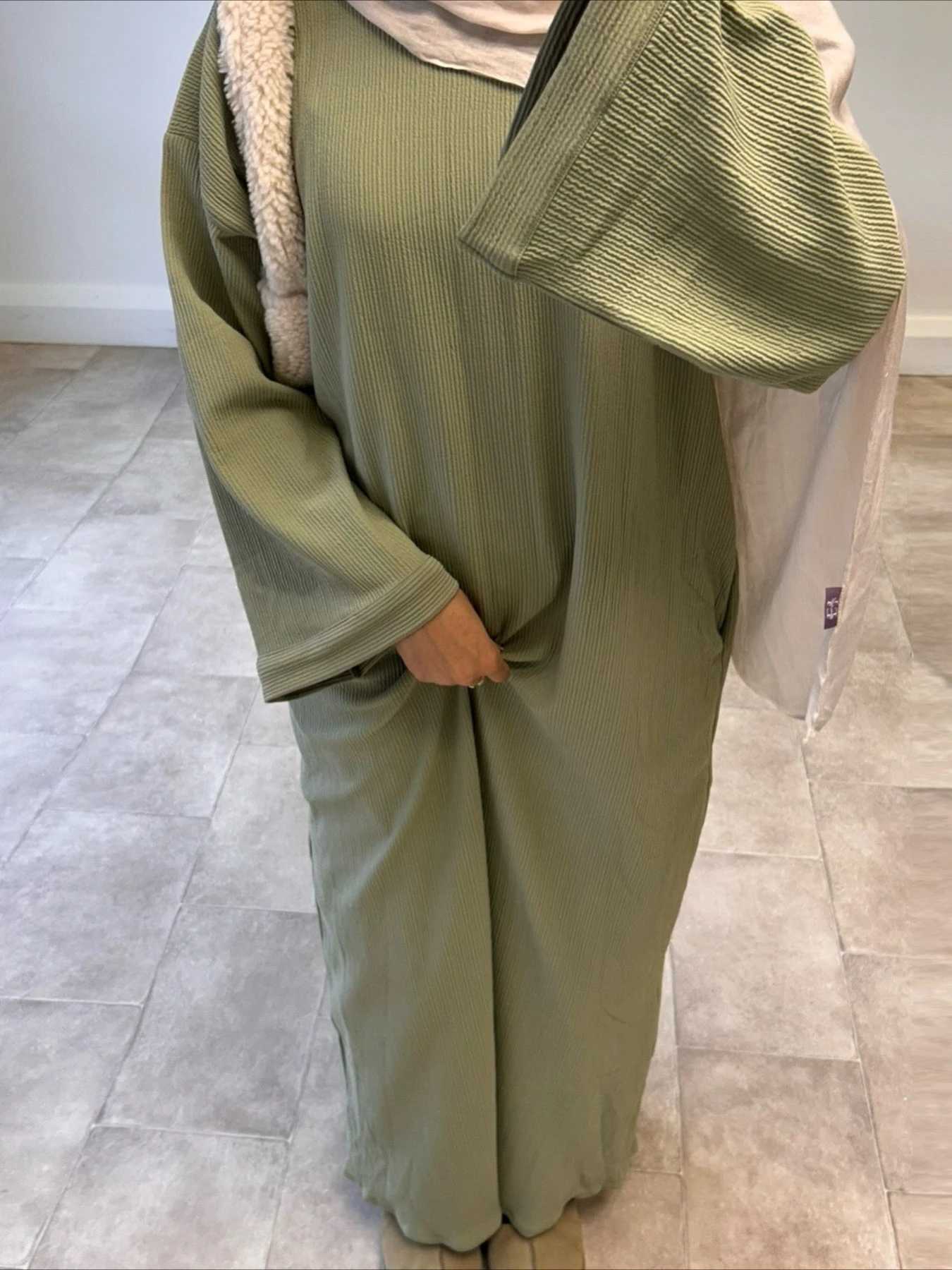 Eid Muslim Women Modest Dresses Ramadan Islam Vestidos Jalabiya Morocco Saudi Arab Abayas Dubai Kaftan 2024 Autumn Winter Robe X2505141