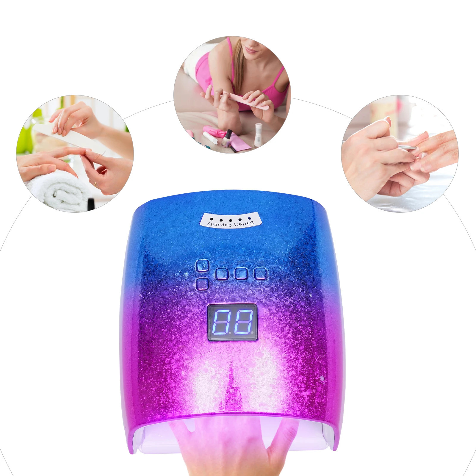 Nail dryer wireless charging control machine UVLED nail lamp timer automatic sensor beauty salon novice 250325
