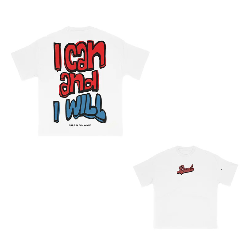 2025 Crew American Retro Y2K Neck Cotton Print Oversized Hip Hop Tshirt Mens High Quality Loose Trend Short Sleeve Women INS 250318