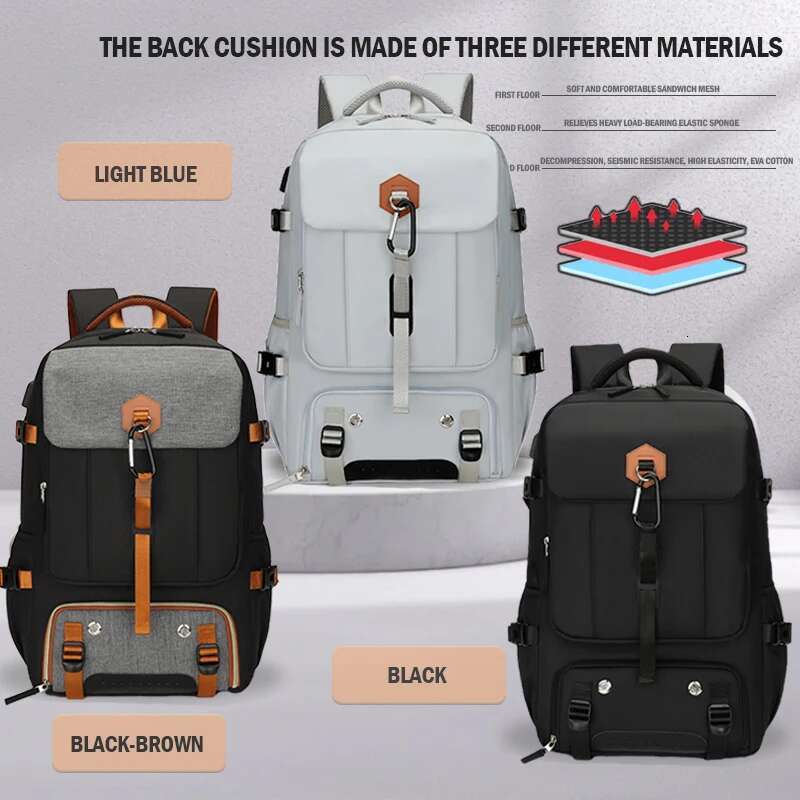 Travel Laptop Men's And Women's Backpacks, Casual Backpacks With Shoe Compartments
