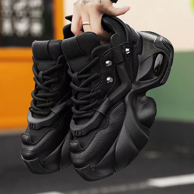 Free shipping new casual shoes men sports shoes trendy fashion shoes big daily comfortable black white