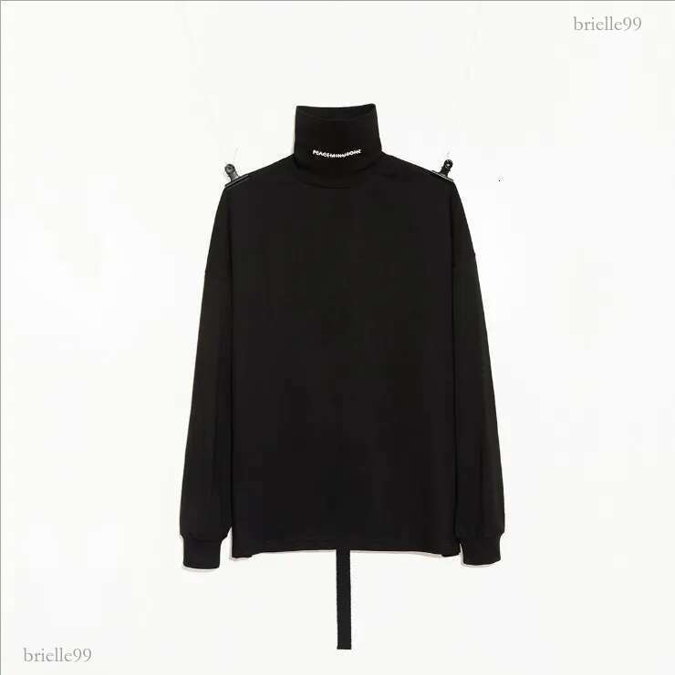 Fashion-Mens Long Sleeve Tshirt G-Dragon Style Peaceminusone Turtle neck long sleeve Long Sleeve Shirt Black and white Top shirt