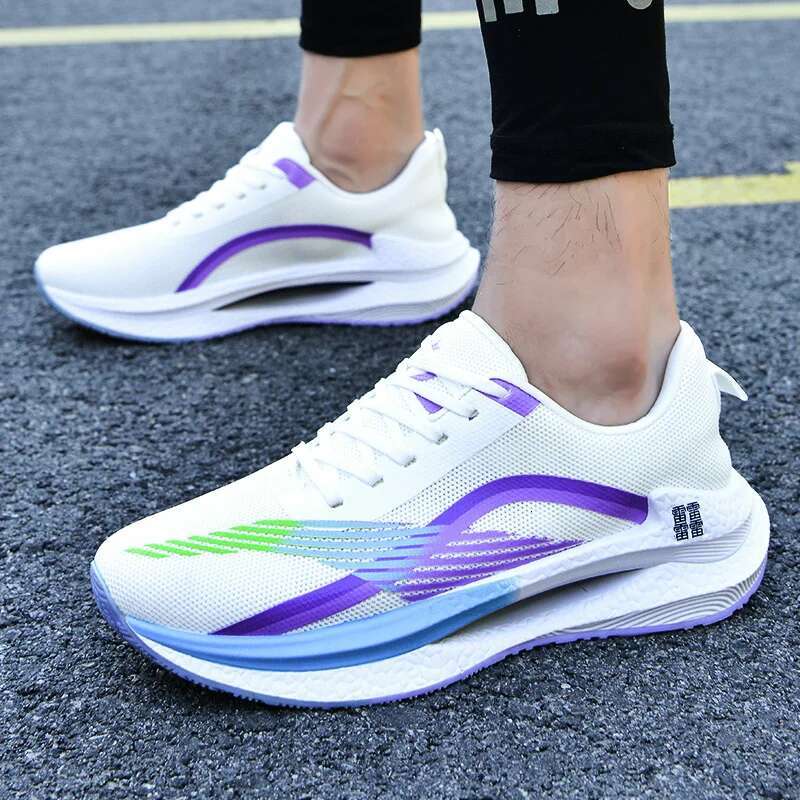 Designer Shoes Marathon Black Technology Air Cushion Carbon Plate Sports Running Shoes Men's Breathable Lightweight Women's Comfortable Anti