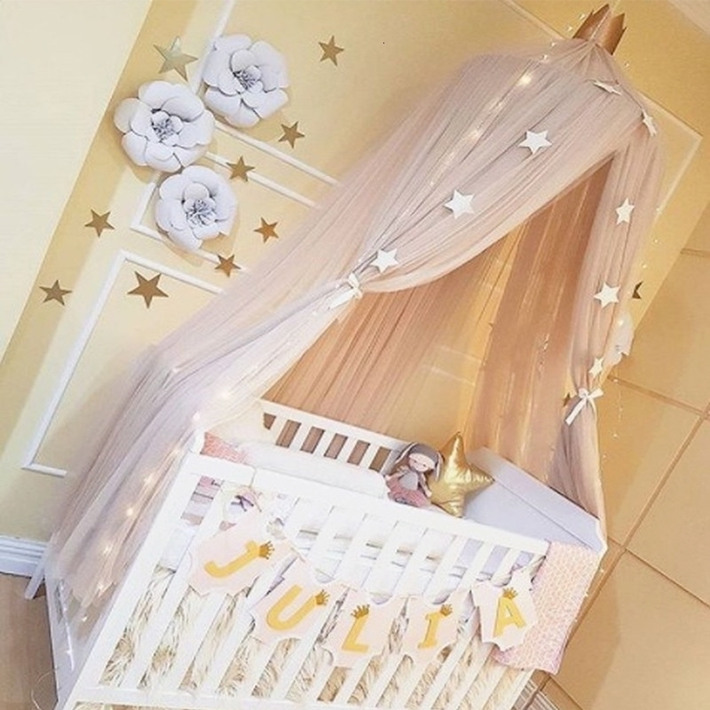 Mosquito net hanging tent celebrity decoration baby crib ceiling thin gauze curtains bedroom game room y250312