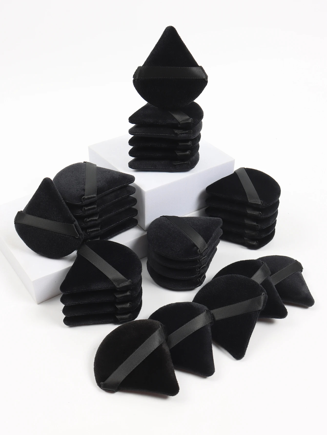 Black Triangle Powder Puff Makeup Sponge Soft Velvet Cosmetics Puff Mixer Beauty Foundation Make-Up Sponge Makeup Access 250317