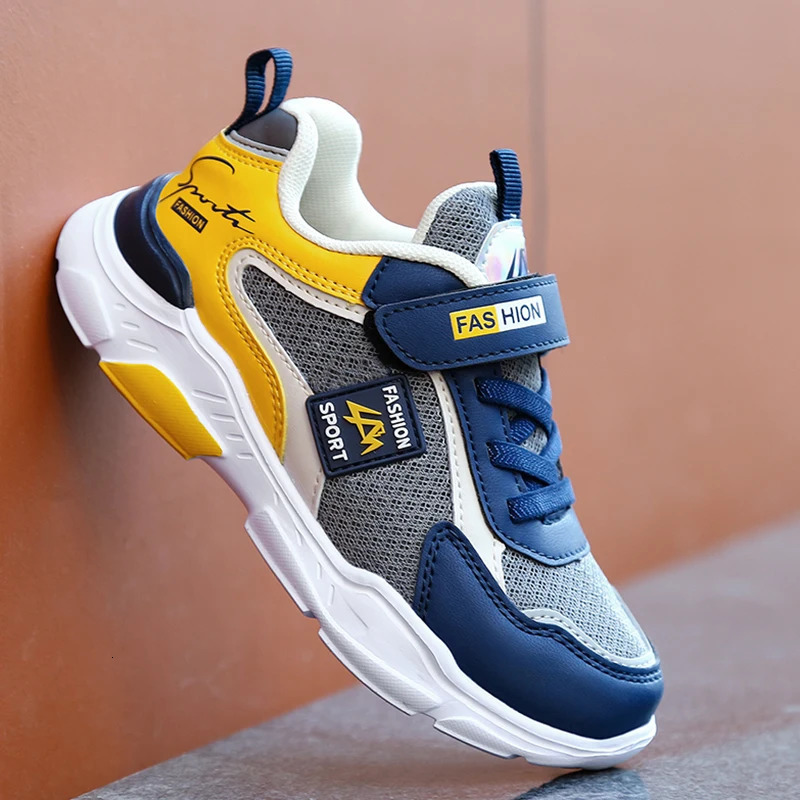 Kids Sneakers Children Casual Sports Shoes for Boys Breathable Summer Mesh Kids Hook Loop Students Girls School Running Shoes 250326