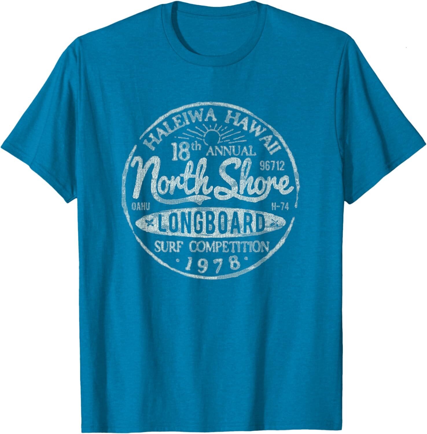 T shirt for Mens Long Board North Shore Surf Vintage Hawaii Beach Graphic Tee Casual Tops Clothes Short sleeve simple simple