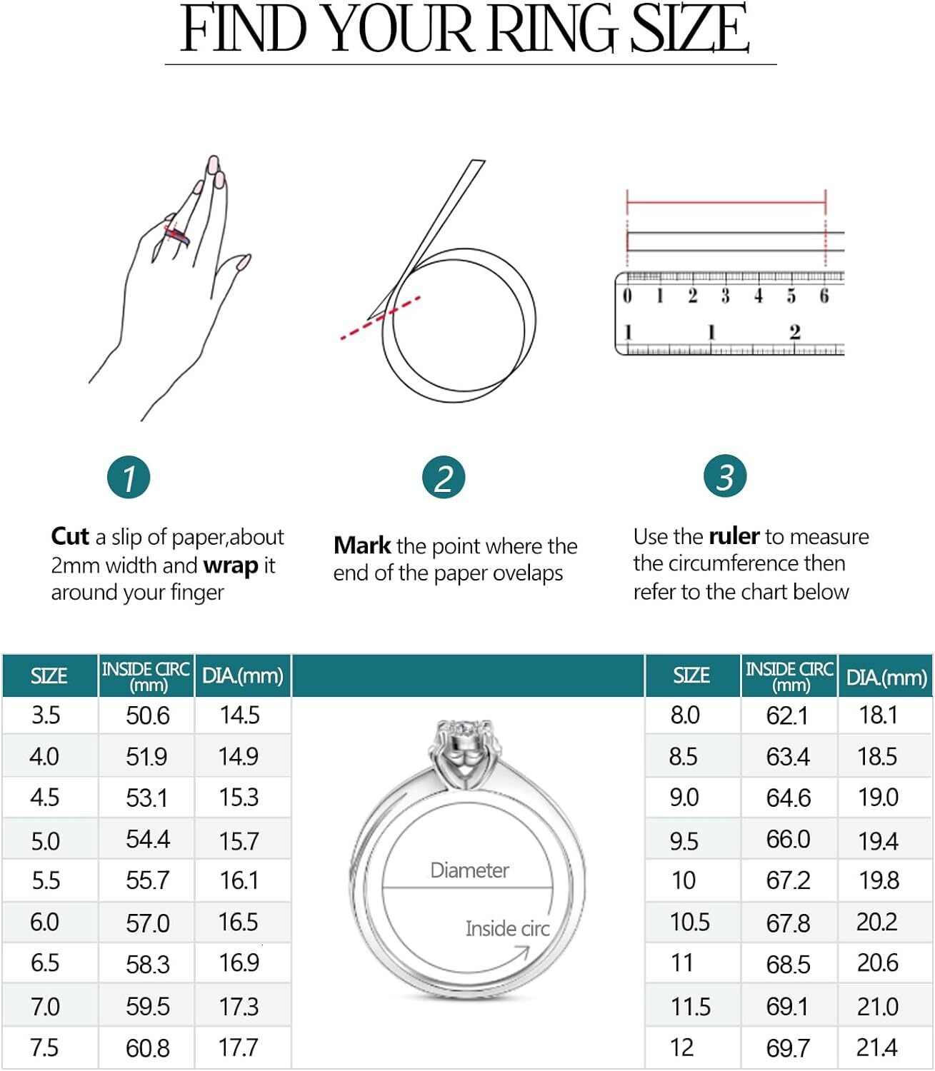 IMOLOVE Moissanite Wedding Band Wedding Rings for Women 925 Sterling Silver Rings with 18K White Gold Plated Eternity Stackable Engagement Ring Annive