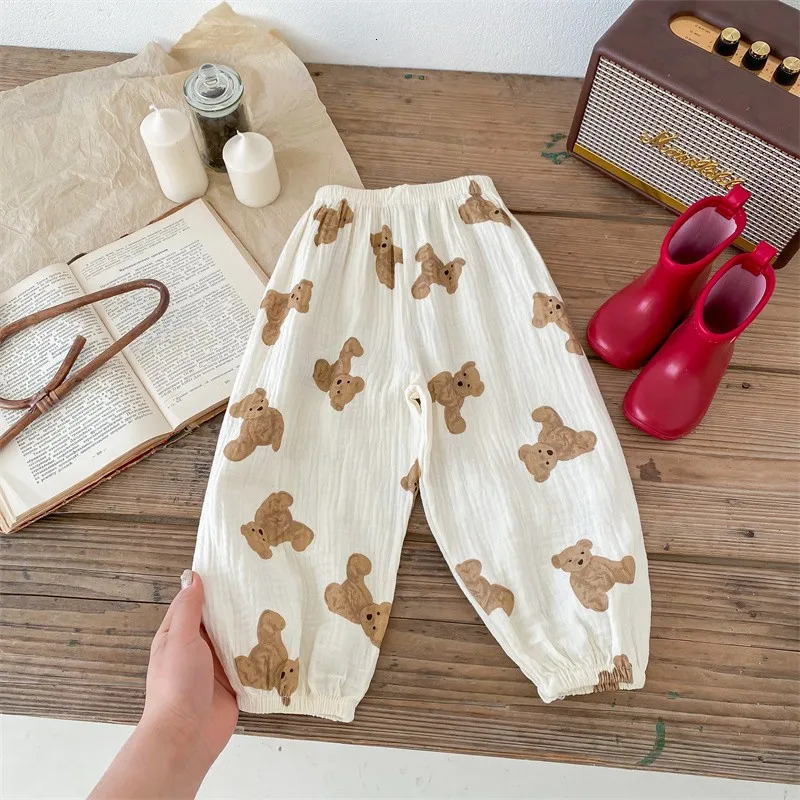 Baby cotton pants toddler boy casual harem spring and summer cute soft clothes 250325