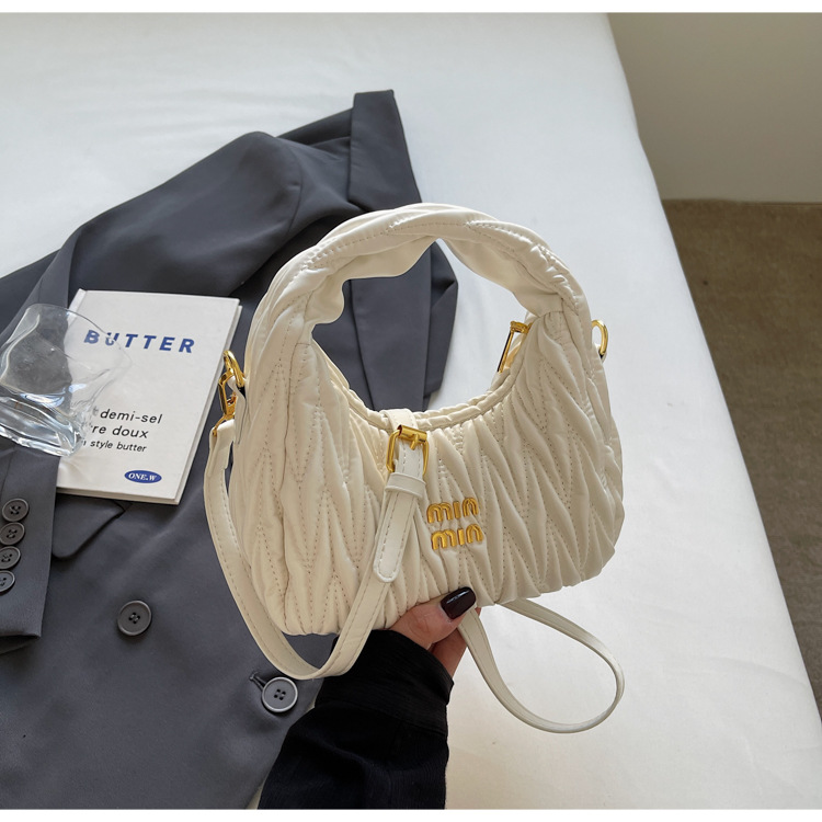 free shipping Spring new fashion fold bag shoulder bag casual simple fashion handbag crossbody bag 2025