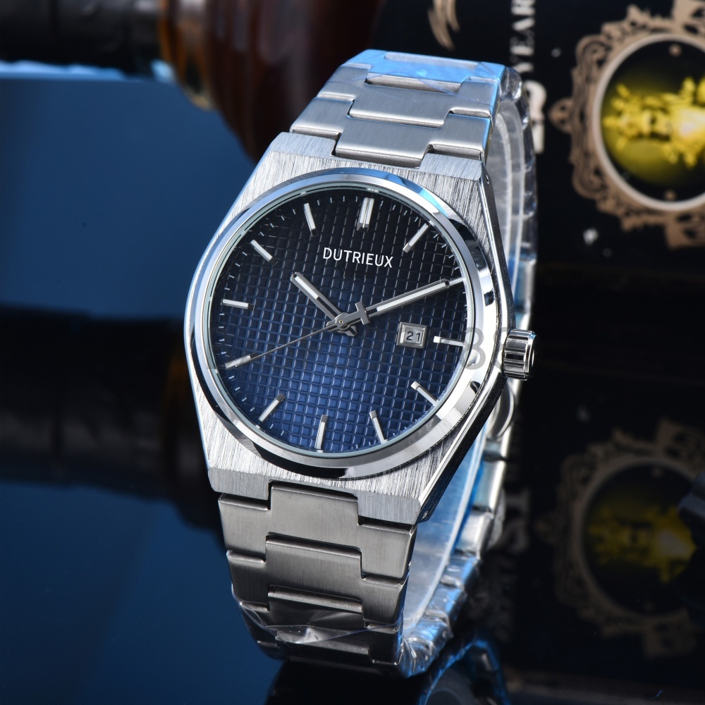 2026 Newly Luxury 40mm Watches for Men Quartz Wristwatch Business Rubber Strap Automatic Date Daily Waterproof Male Clocks for Gift Wholesale