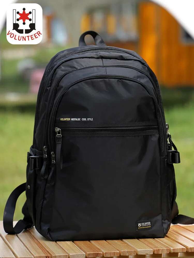 Volunteer Backpack For Men 2023 New Fashionable Large Capacity High Quality Laptop Waterproof Travel Casual Bags1801-08