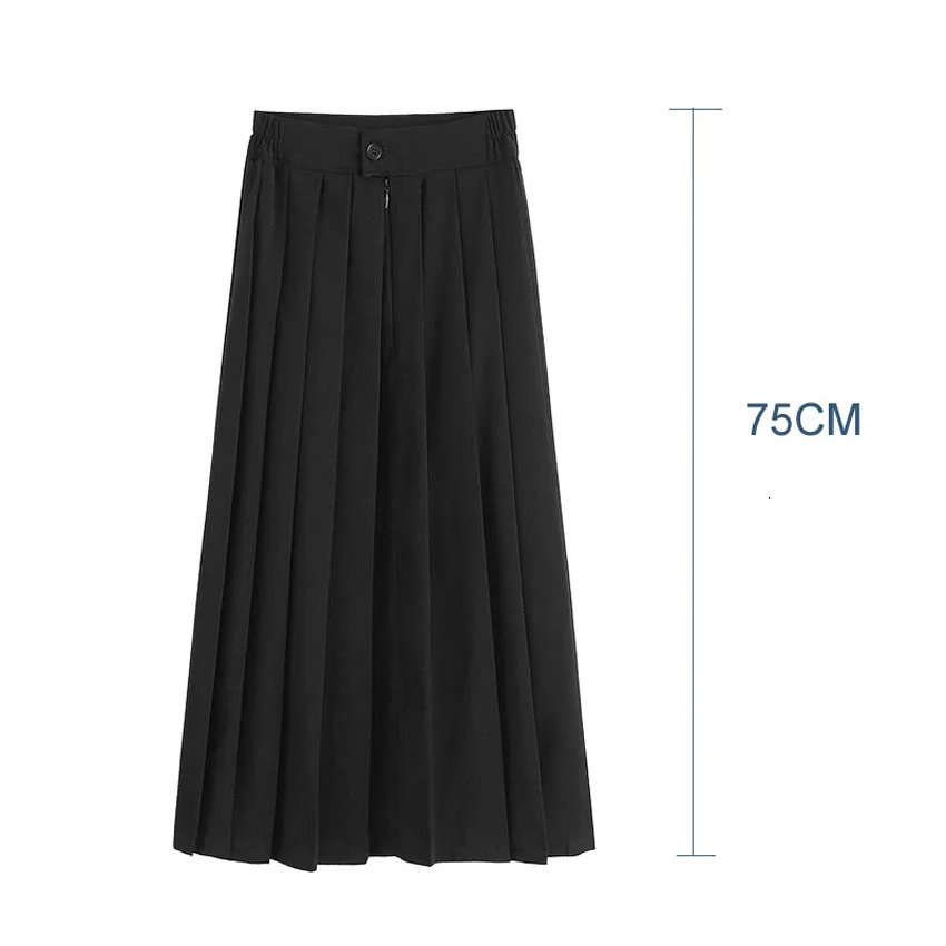 2014 Elastic Waist Japanese Student Girls School Uniform Solid Color Set Folded Skiing ShortsMediumTall Medium Dress 250326