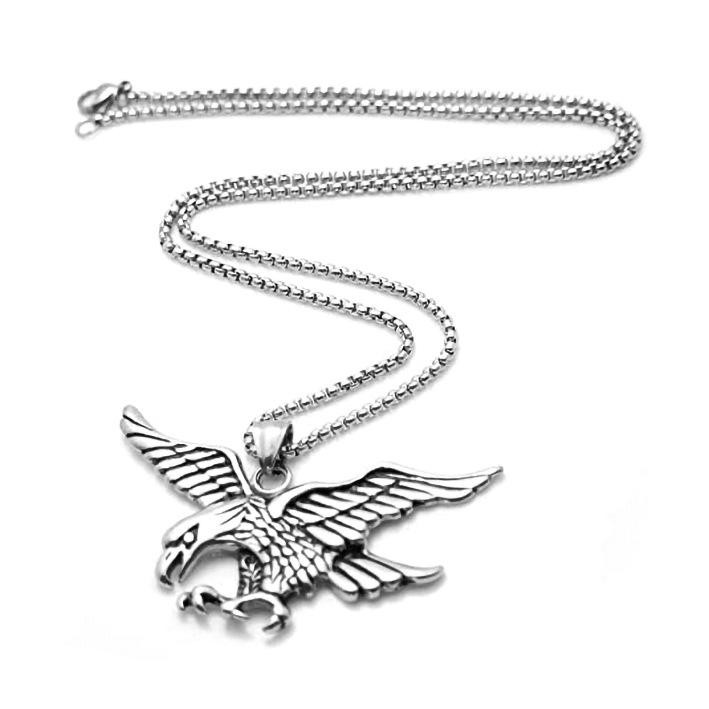 Eagle pendant necklace, titanium steel retro domineering accessory
