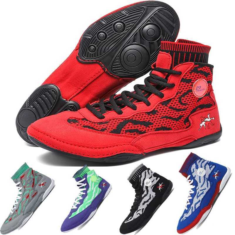New Arrival new mens wrestling shoes anti slip and breathable boxing sports shoes wrestling training shoes wear-resistant combat sports shoes Z250327