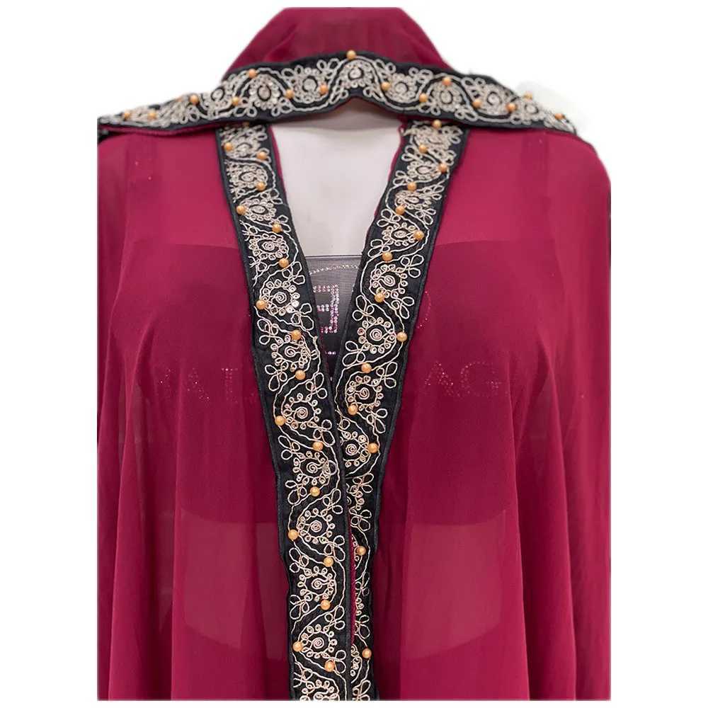 Abaya Morocco Kaftan Dubai Hooded Maxi Dress Bat Slve Farasha Kaftan Muslim Women African Open Kimono Boubou Evening Long Gown X2505141